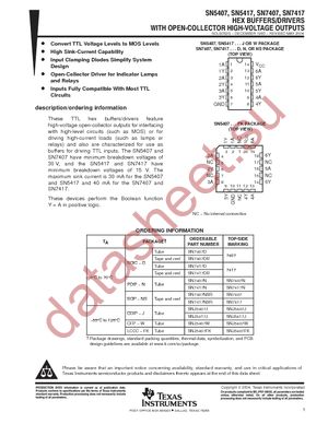 SN7417NE4 datasheet  